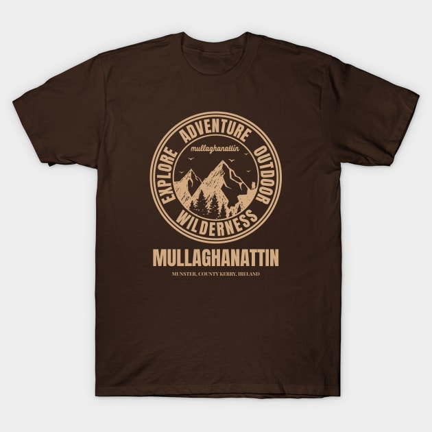 Ireland Hiking, Mullaghanattin Mountain Hike T-Shirt by Eire